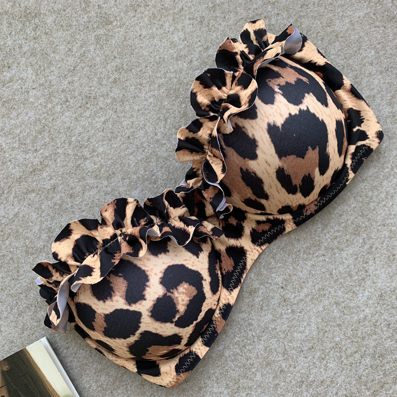 Leopard Ruffle Bandeau Bikini Set | Wild Print, Feminine Ruffle, Unforgettable Look