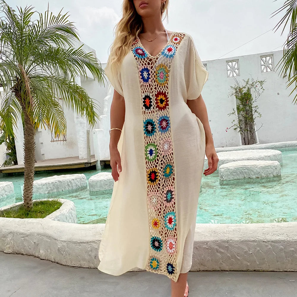 Crochet Bikini Cover-Up Beach Dress | Effortless Boho Style for Sun to Shore