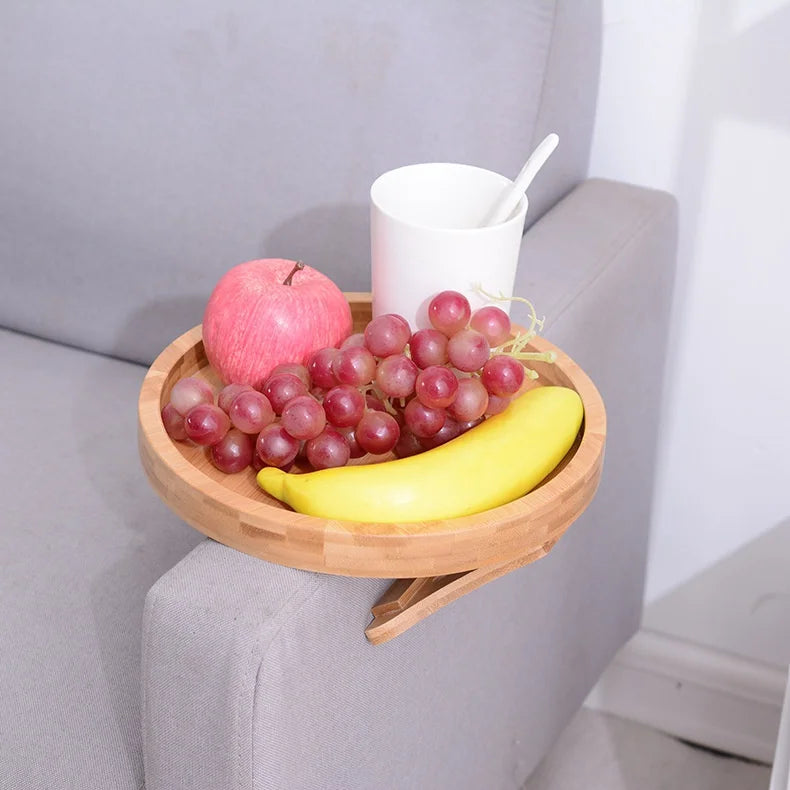 Plateau Sofa Accoudoir en Bois | Votre Téléphone, Café & Télécommande Toujours à Portée