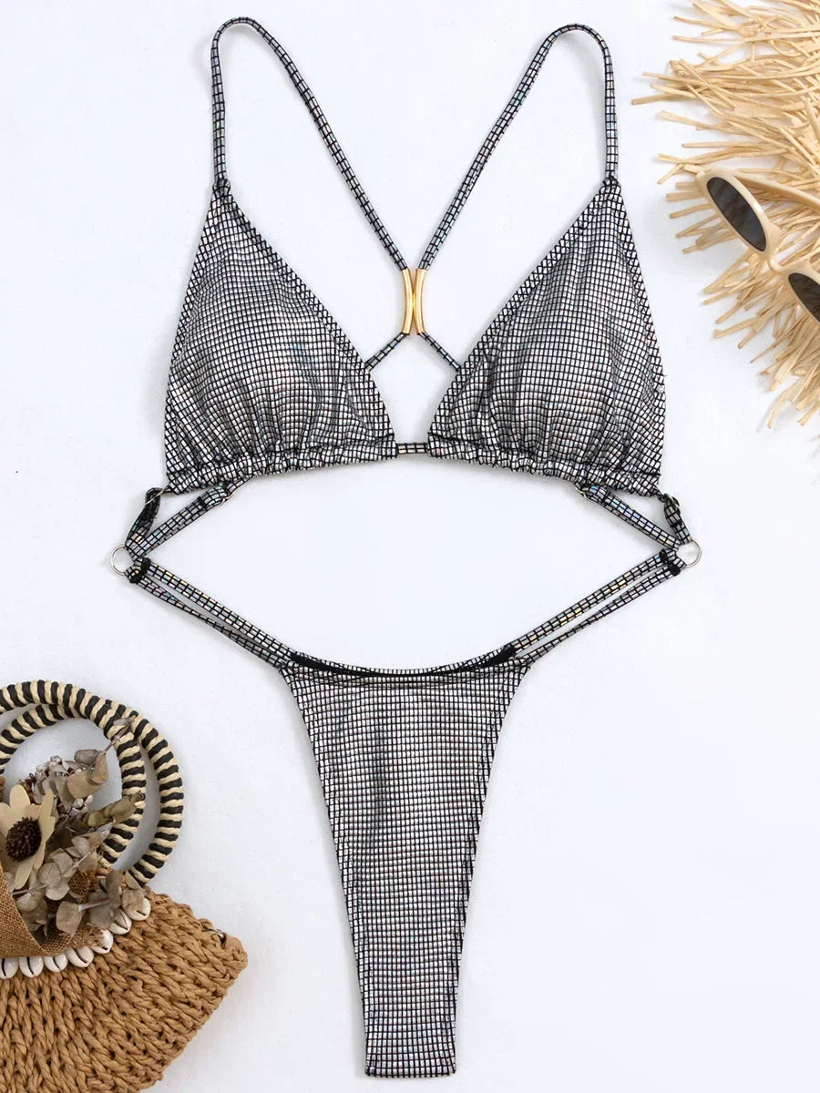 PU Leather Mini Thong Monokini | Cross-Back, Backless &amp; Completely Unforgettable