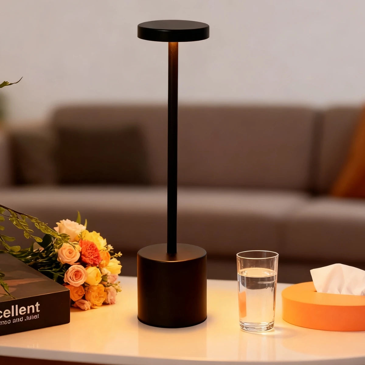 Lampe Bureau LED Ambiante Tactile USB | Éclairez Votre Espace & Rechargez Sans Fil