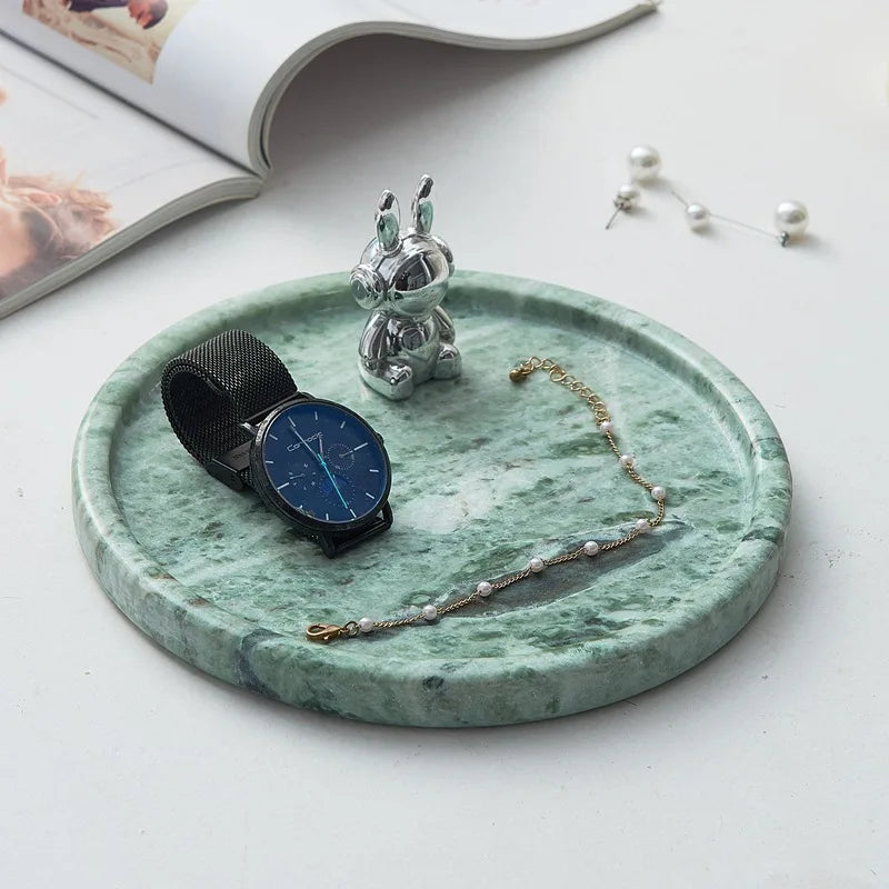 Plateau Travertin Pierre Naturelle | Organisez Bijoux & Accessoires avec une Touche Luxe