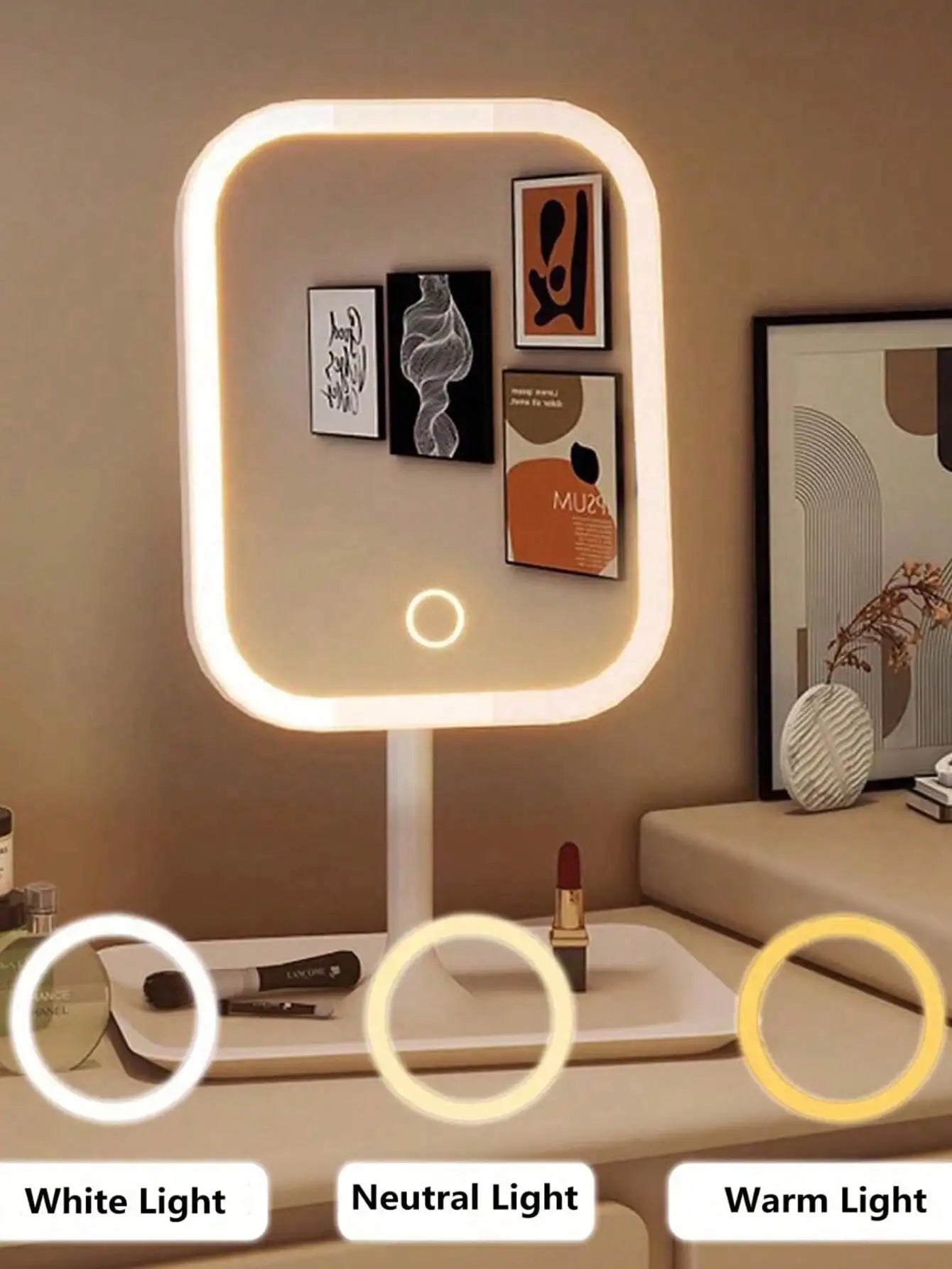 Miroir Maquillage LED 3 Couleurs avec Grossissement 10X | Le Maquillage Parfait, Enfin