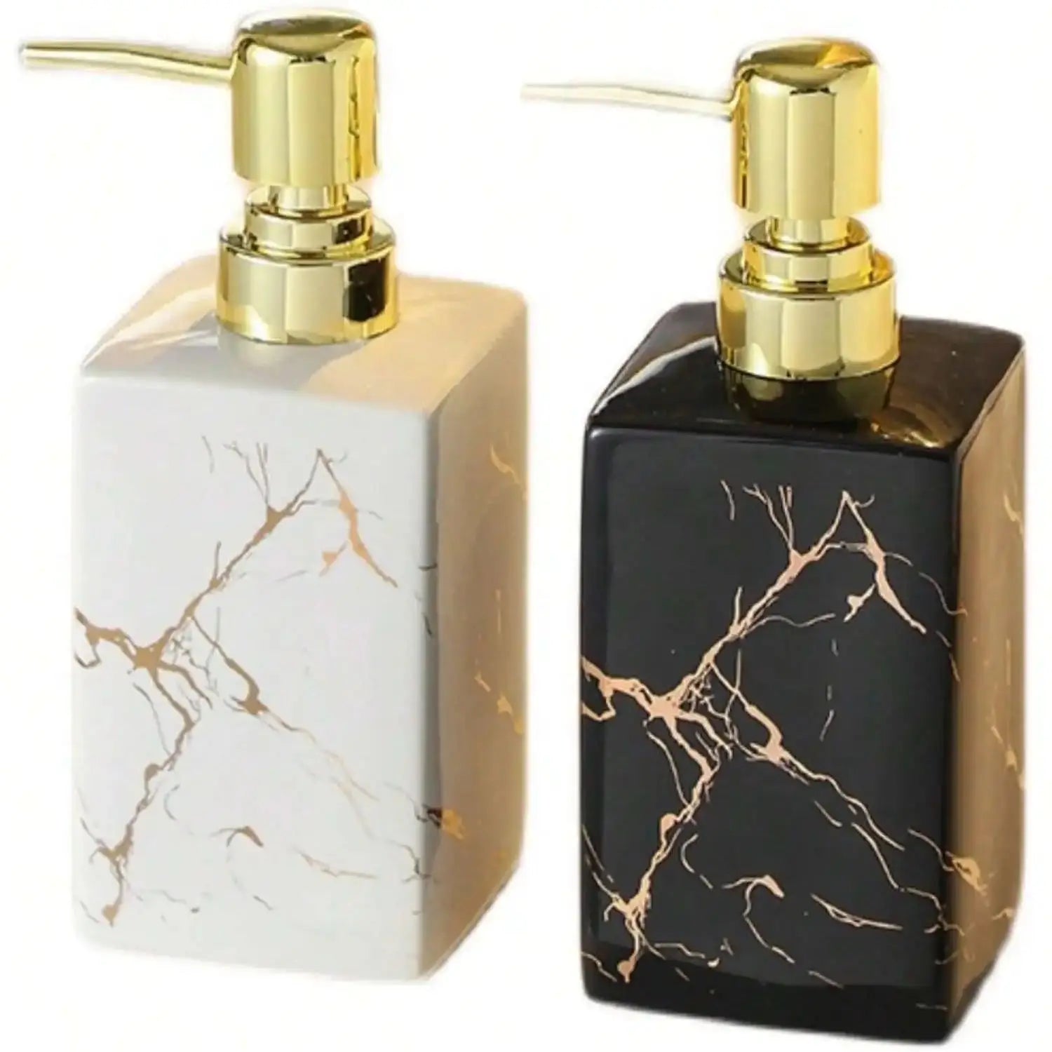 Pot Céramique Rechargeable 350ml Marbre | Distribuez Savon ou Lotion avec Style