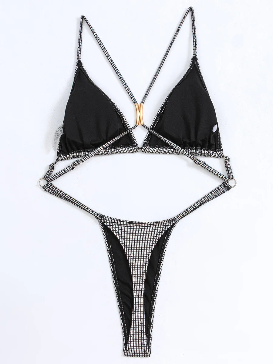 PU Leather Mini Thong Monokini | Cross-Back, Backless &amp; Completely Unforgettable