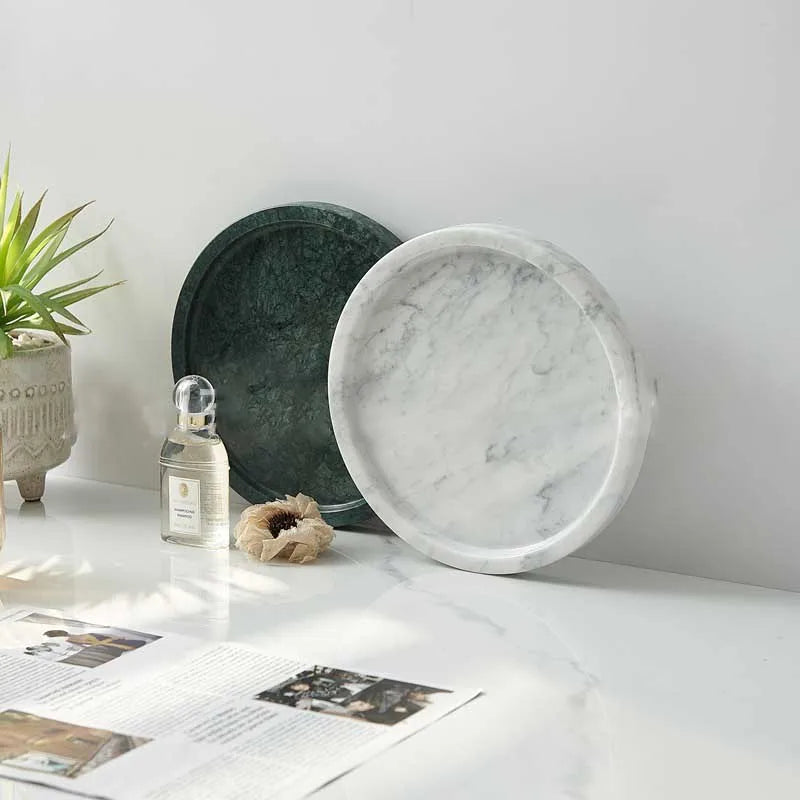 Plateau Travertin Pierre Naturelle | Organisez Bijoux & Accessoires avec une Touche Luxe