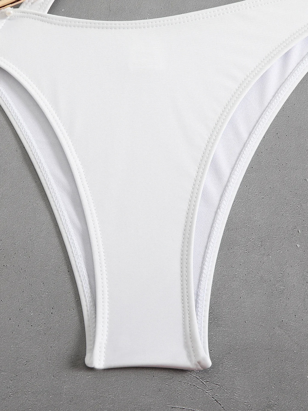 Sexy Hollow Out One-Shoulder Metal Bikini | Architectural Swimwear for the Bold Woman