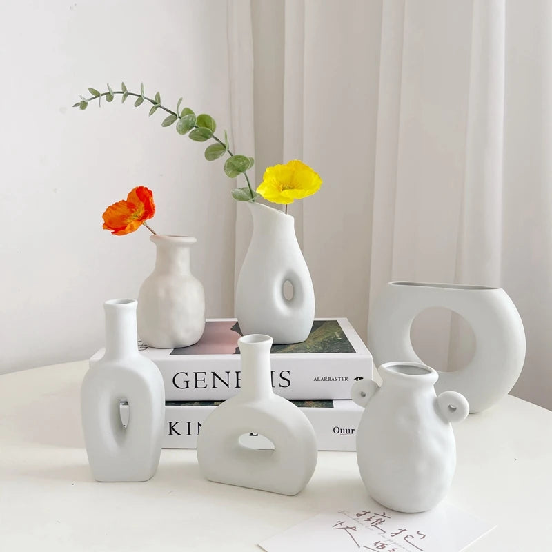 Vase Céramique Blanc Nordique | La Pièce Déco Minimaliste Qui Transforme Tout