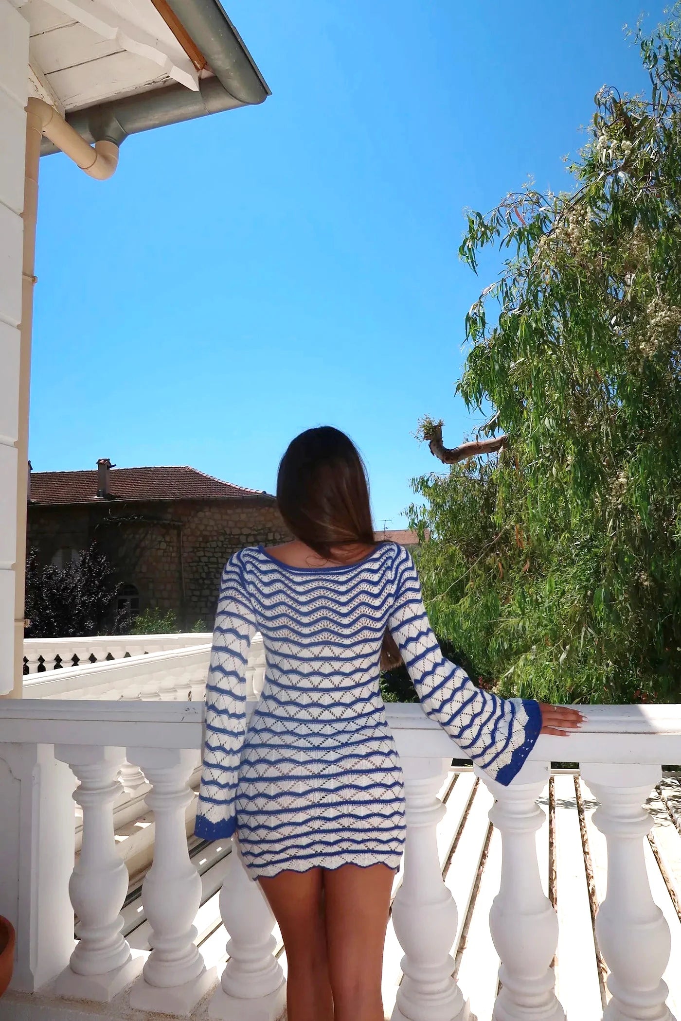 Boho Striped Bell Sleeve Beach Mini Dress | The Cover-Up That Doubles as an Outfit