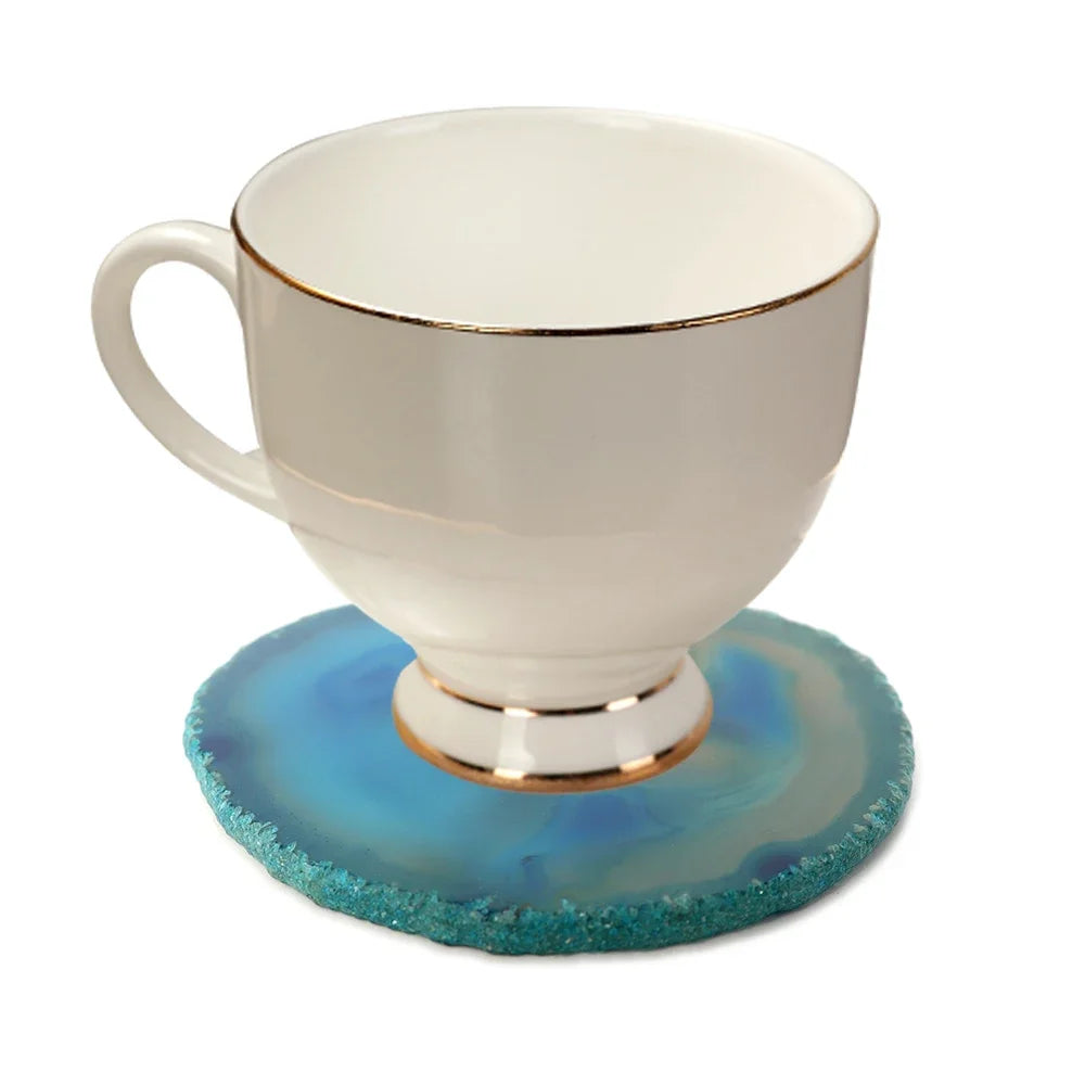 Dessous de Verre Pierre Agate Naturelle | Protégez Votre Table avec une Beauté Unique