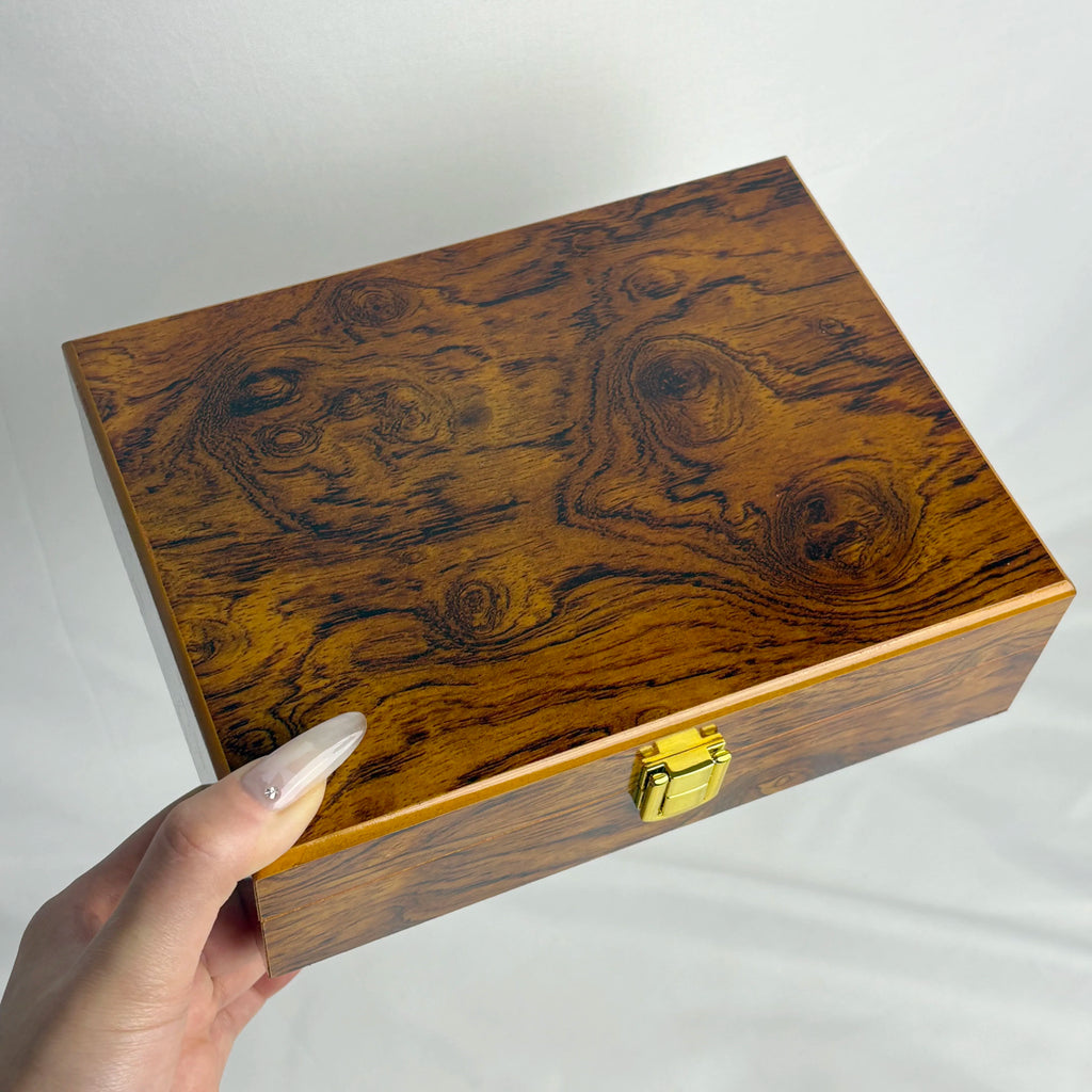 Boîte Rangement Bois Laqué Luxe | Organisez Ceintures & Accessoires avec Raffinement
