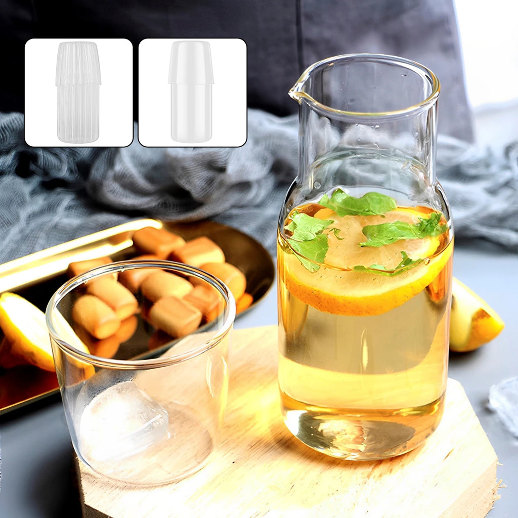 Set Carafe & Verre en Verre 550/600ml | Hydratez-vous avec Élégance Jour & Nuit