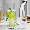 Set Carafe & Verre en Verre 550/600ml | Hydratez-vous avec Élégance Jour & Nuit