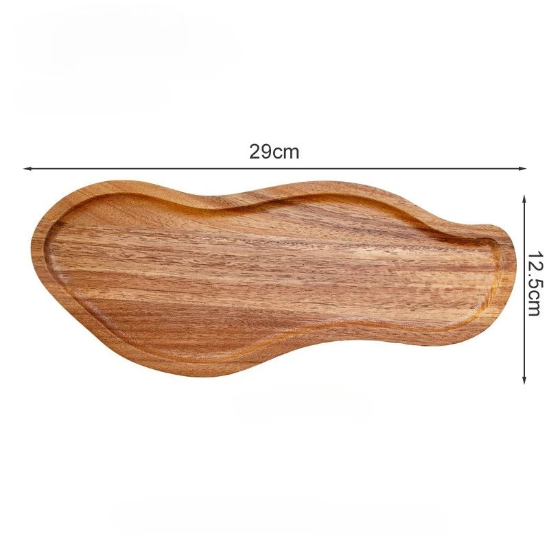 Plateau en Bois Acacia Japonais | Résistant à la Chaleur — Déco & Fonctionnel à la Fois