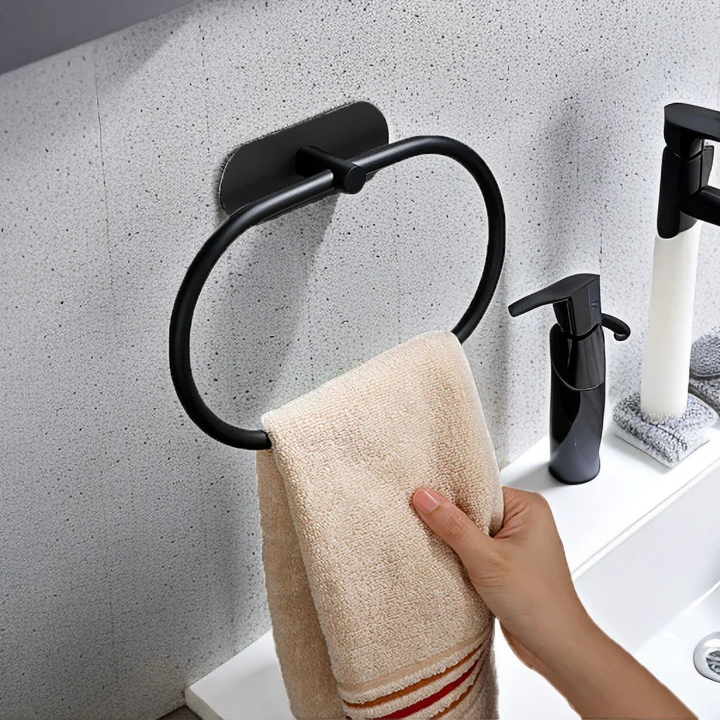Porte-Serviettes Inox Auto-Adhésif | Installez Sans Percer, Sans Endommager Vos Murs