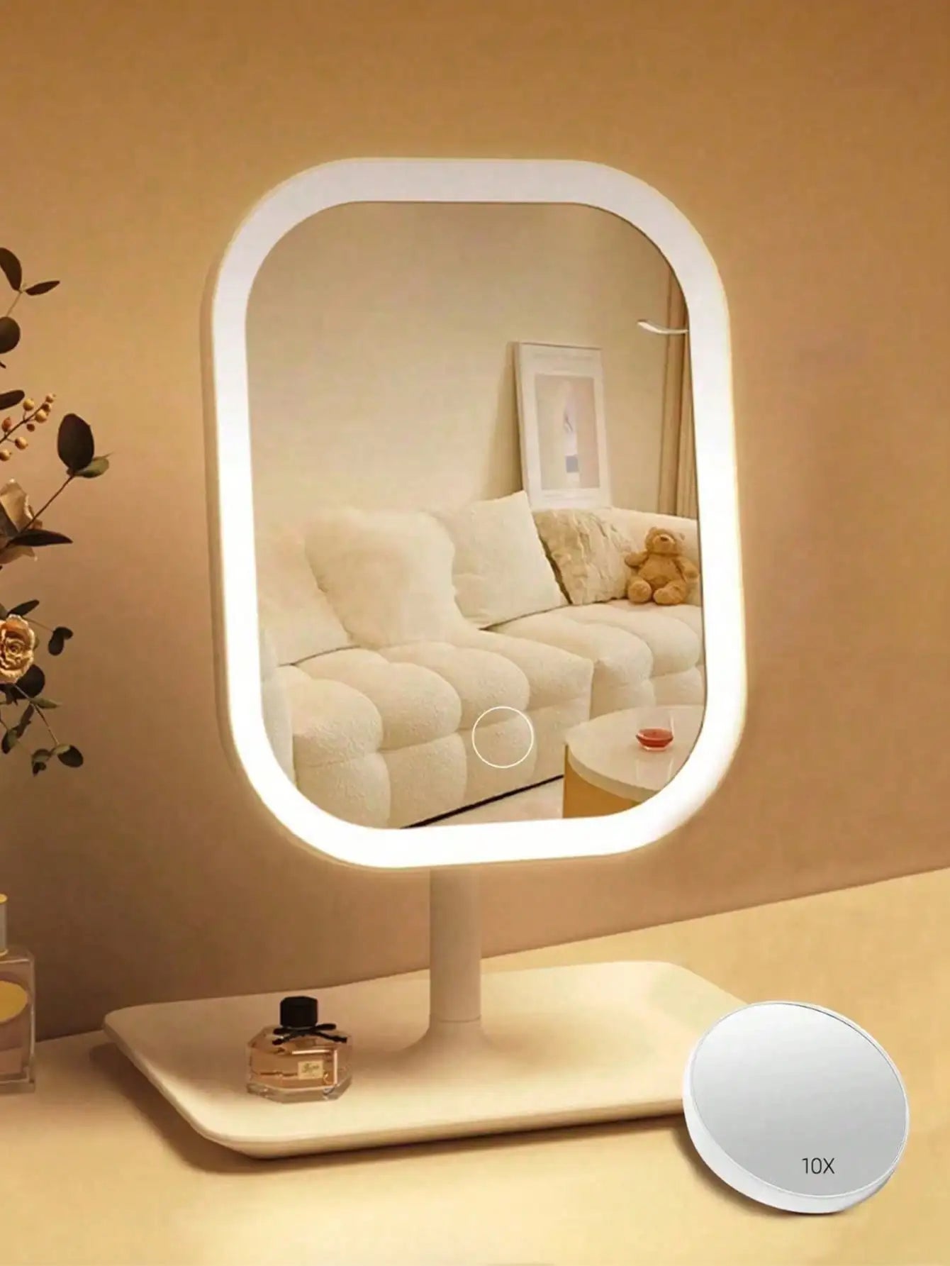Miroir Maquillage LED 3 Couleurs avec Grossissement 10X | Le Maquillage Parfait, Enfin