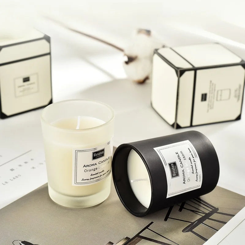 Bougie Cire de Soja 3 Couleurs Sans Fumée | Naturelle, Longue Durée & Belle à Regarder