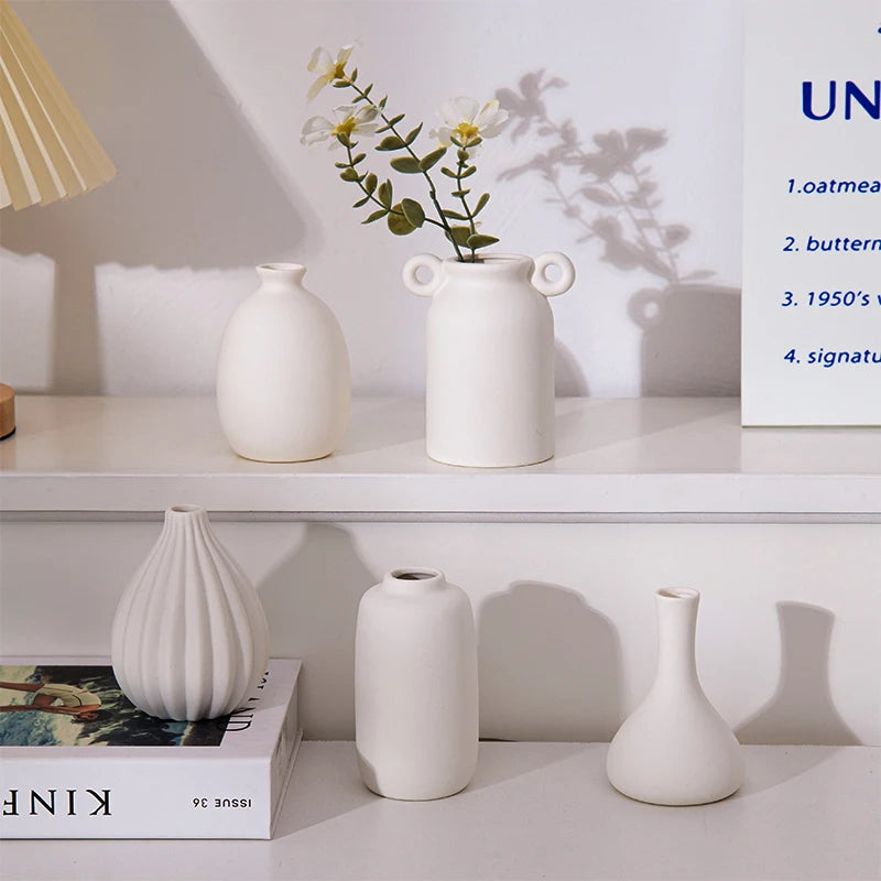 Vase Céramique Blanc Nordique | La Pièce Déco Minimaliste Qui Transforme Tout