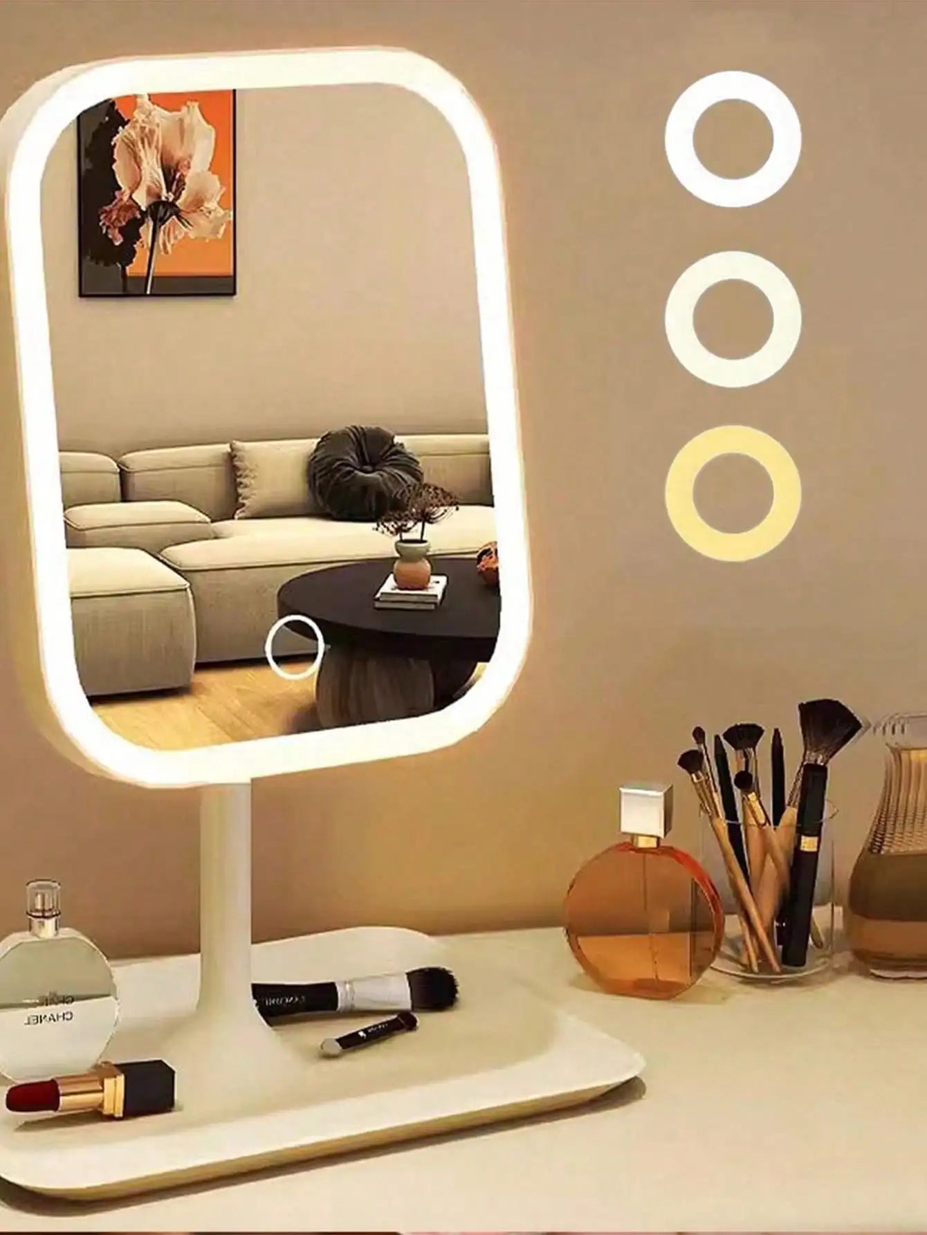 Miroir Maquillage LED 3 Couleurs avec Grossissement 10X | Le Maquillage Parfait, Enfin