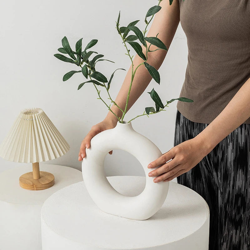 Vase Fleur Blanc Style Nordique | Décorez Votre Intérieur Sans Effort