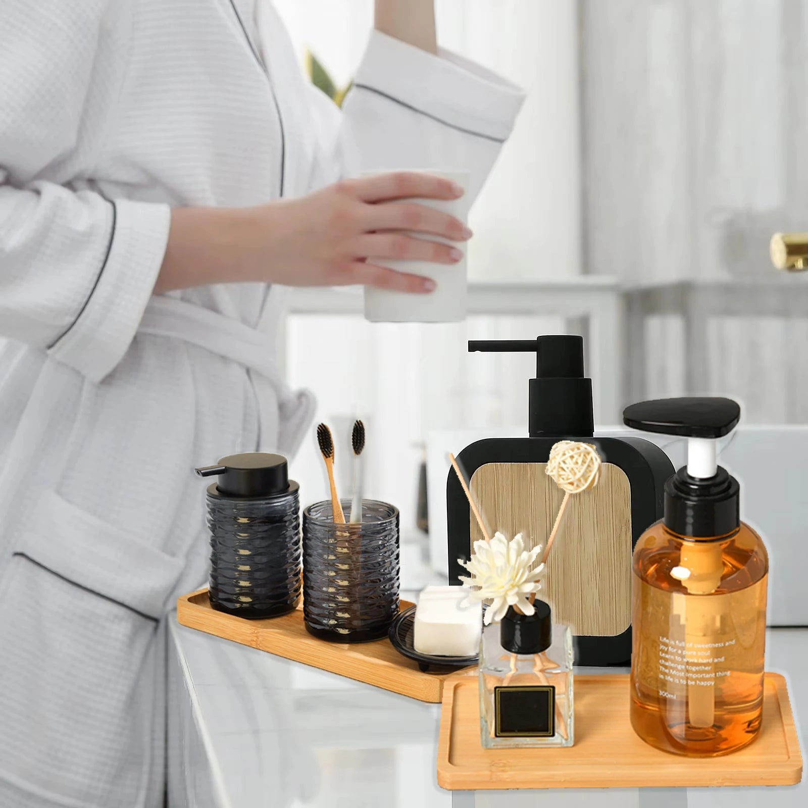 Plateau Organisateur Bambou Naturel | Éco-Responsable, Élégant & Pratique au Quotidien