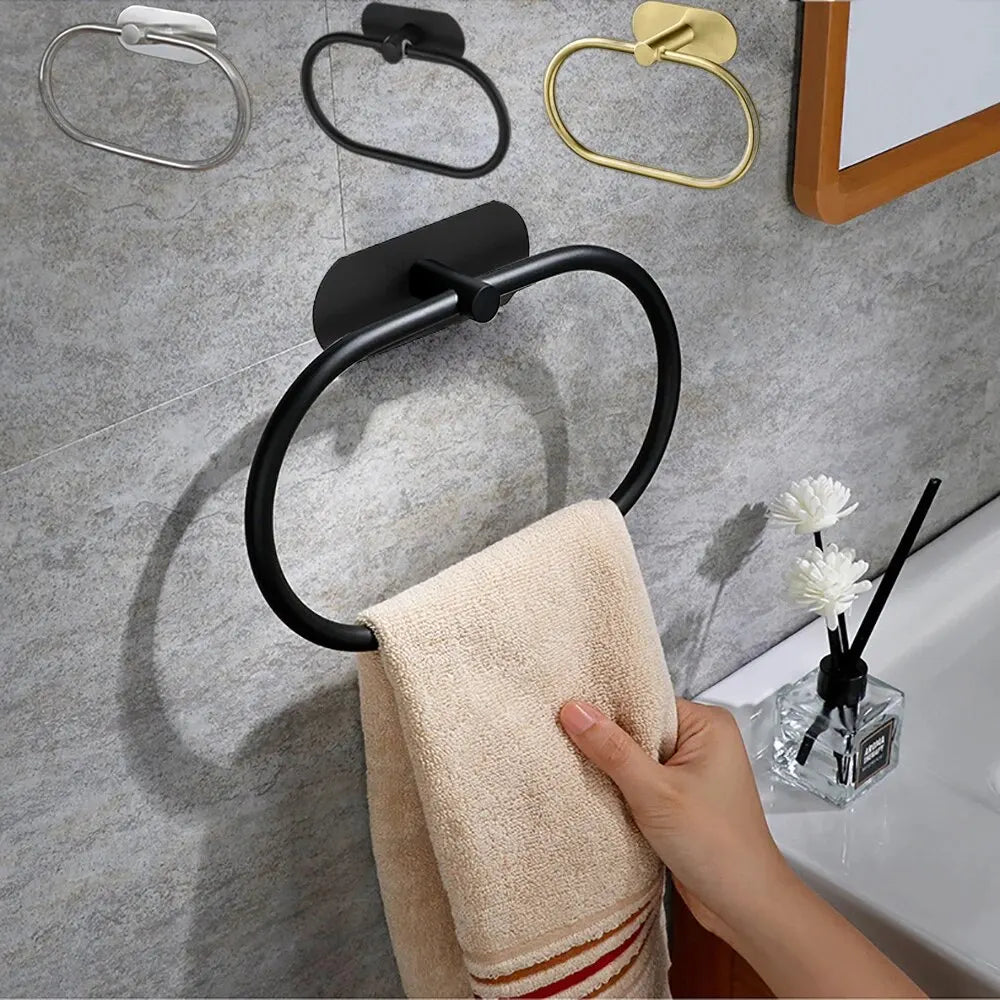Porte-Serviettes Inox Auto-Adhésif | Installez Sans Percer, Sans Endommager Vos Murs