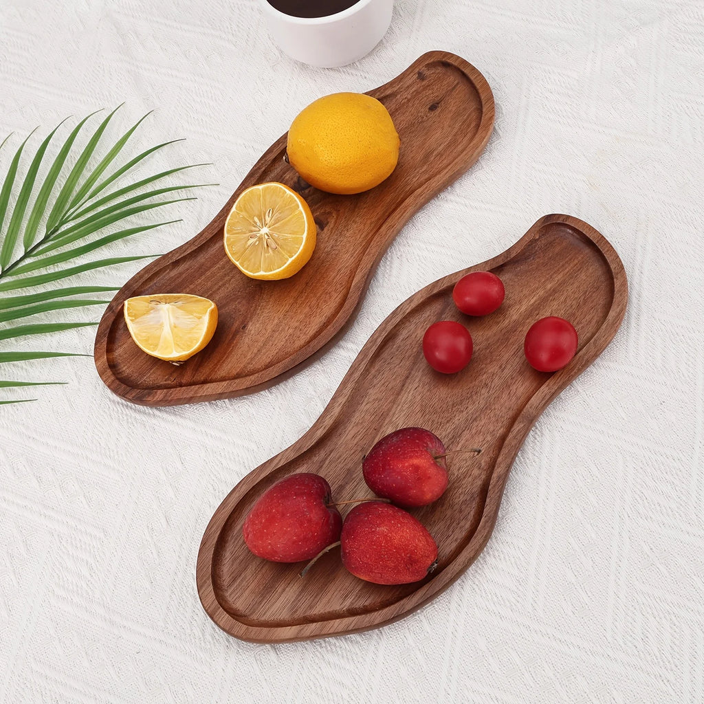 Plateau en Bois Acacia Japonais | Résistant à la Chaleur — Déco & Fonctionnel à la Fois