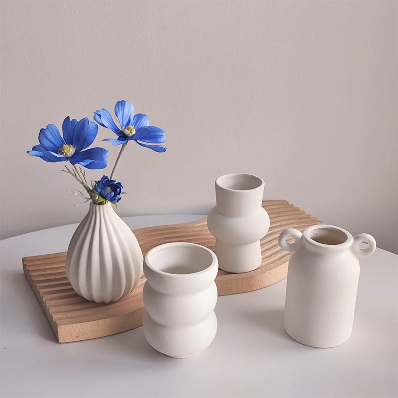 Vase Céramique Blanc Nordique | La Pièce Déco Minimaliste Qui Transforme Tout