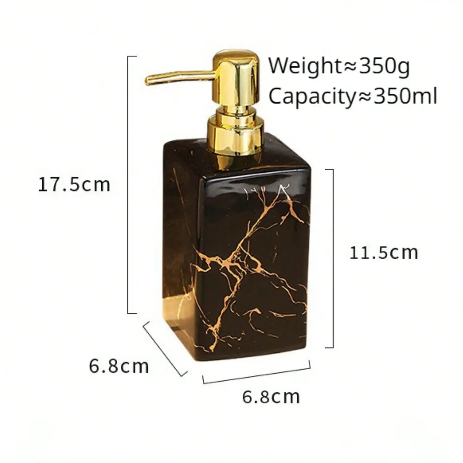 Pot Céramique Rechargeable 350ml Marbre | Distribuez Savon ou Lotion avec Style
