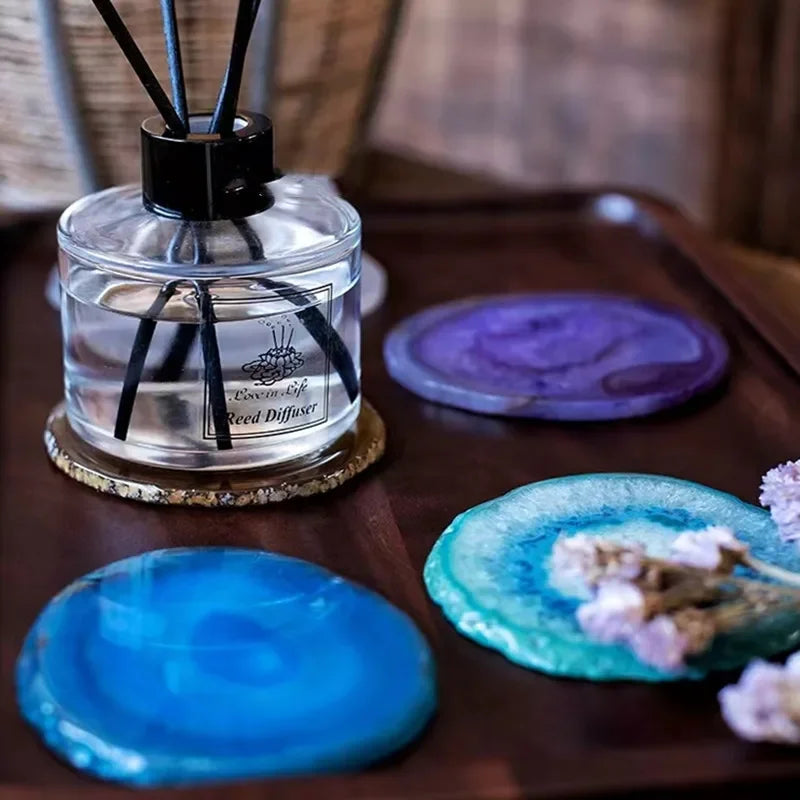 Dessous de Verre Pierre Agate Naturelle | Protégez Votre Table avec une Beauté Unique