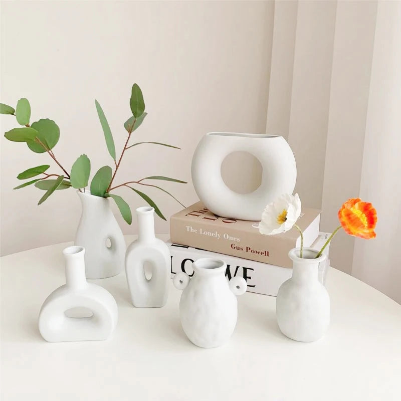 Vase Céramique Blanc Nordique | La Pièce Déco Minimaliste Qui Transforme Tout