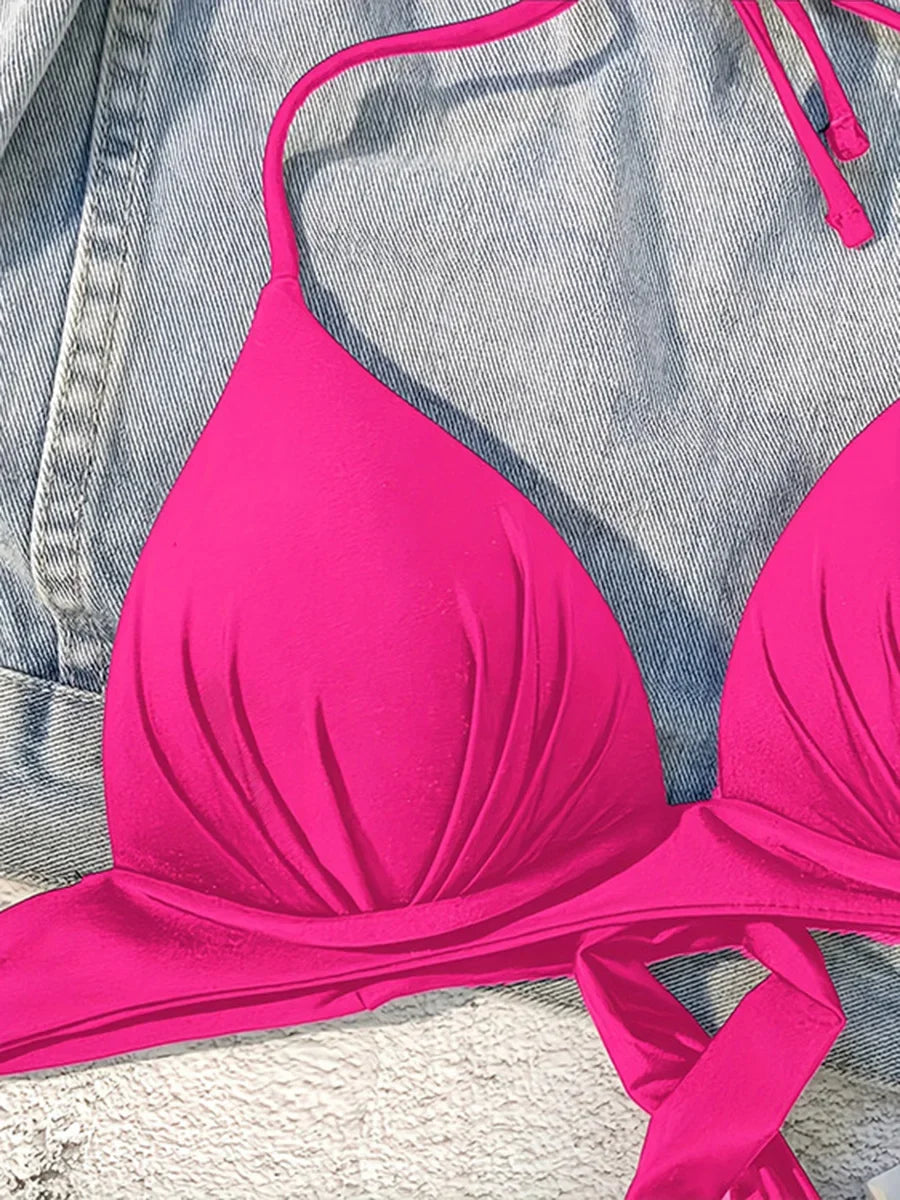 Push-Up Halter Bikini Top | All-Day Lift, Support &amp; Style XS to XL