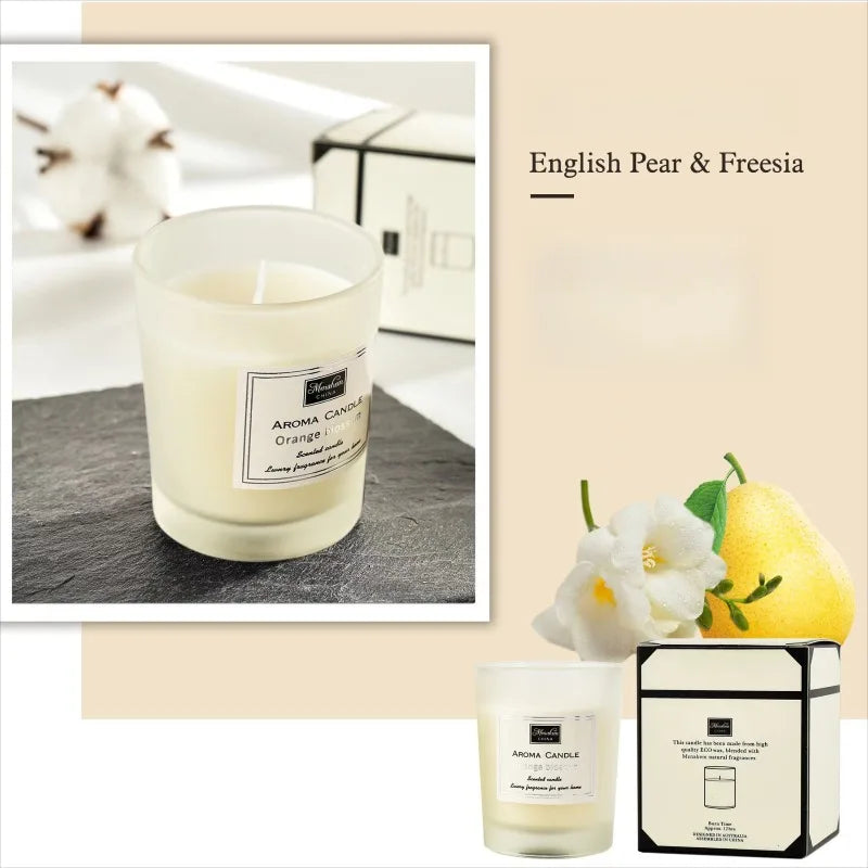 Bougie Cire de Soja 3 Couleurs Sans Fumée | Naturelle, Longue Durée & Belle à Regarder