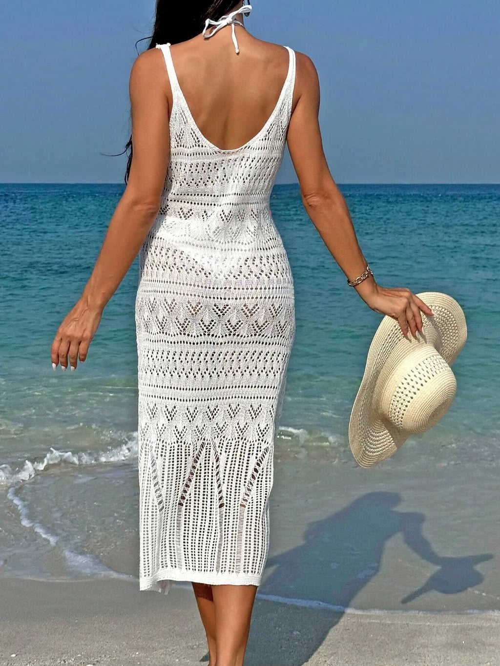 Elegant Hollow Out Maxi Beach Dress | Go From Poolside to Dinner Without Changing