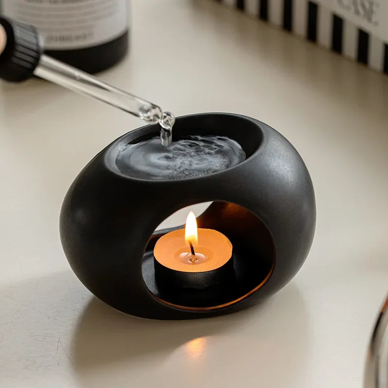 Brûleur Huiles Essentielles Céramique | Purifiez l'Air & Créez une Ambiance Zen Chez Vous