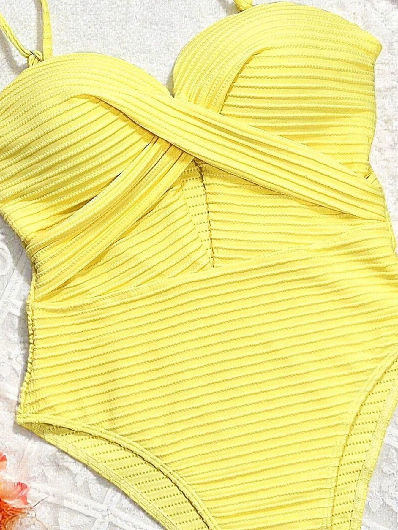 Yellow Hollow Out Cross Bikini | The Bold Summer Statement Piece