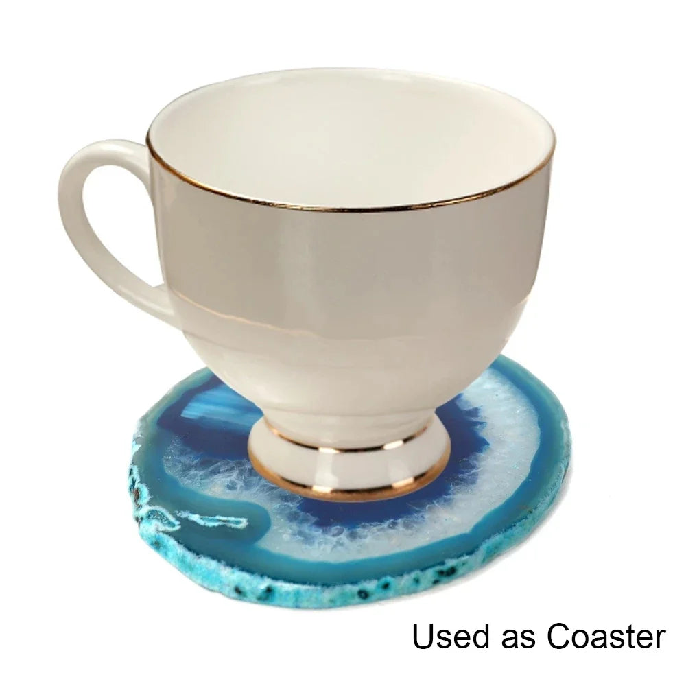 Dessous de Verre Pierre Agate Naturelle | Protégez Votre Table avec une Beauté Unique