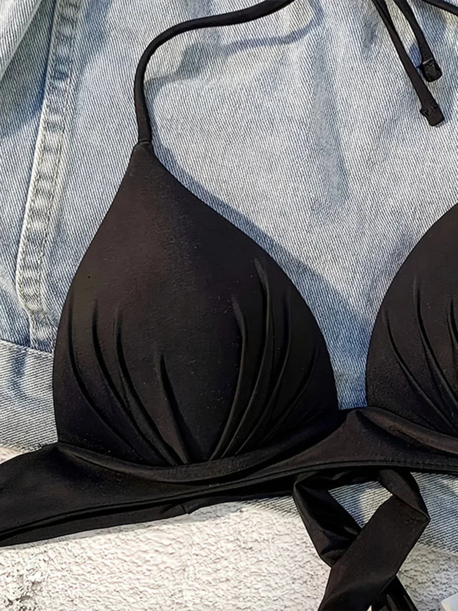 Push-Up Halter Bikini Top | All-Day Lift, Support &amp; Style XS to XL