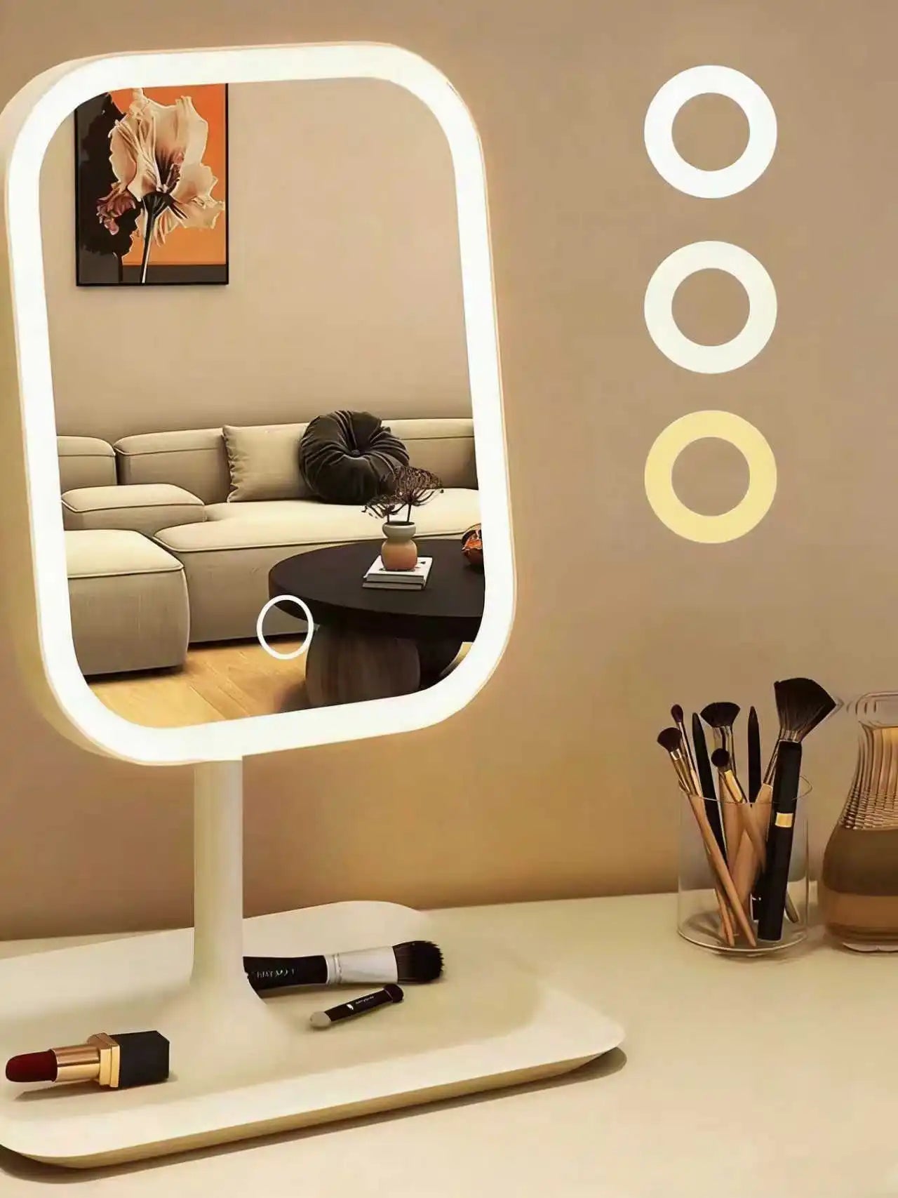 Miroir Maquillage LED 3 Couleurs avec Grossissement 10X | Le Maquillage Parfait, Enfin