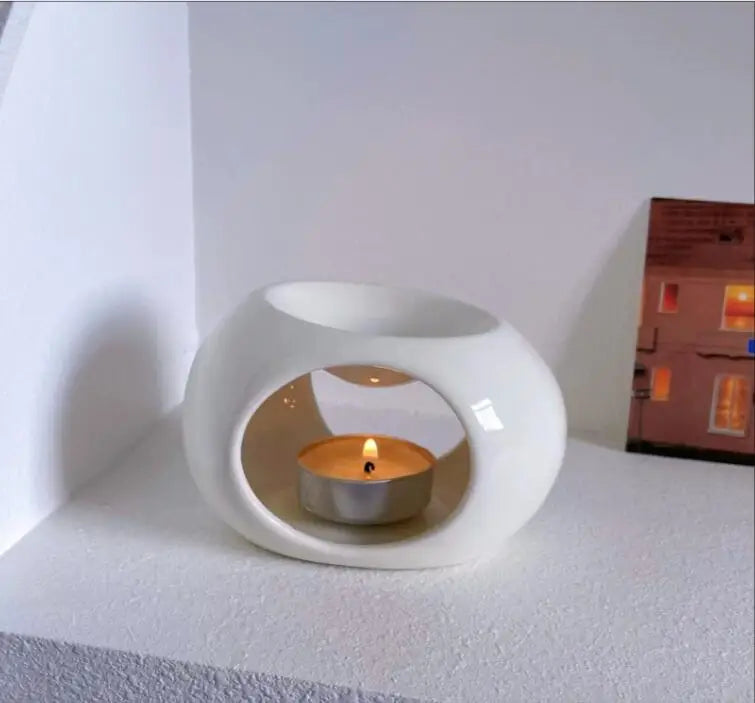 Brûleur Huiles Essentielles Céramique | Purifiez l'Air & Créez une Ambiance Zen Chez Vous