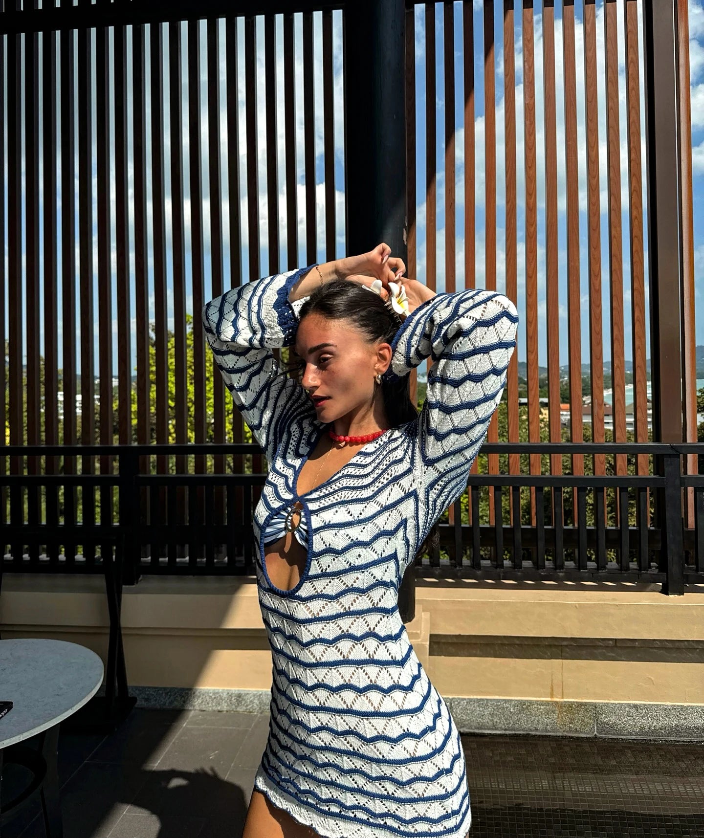 Boho Striped Bell Sleeve Beach Mini Dress | The Cover-Up That Doubles as an Outfit