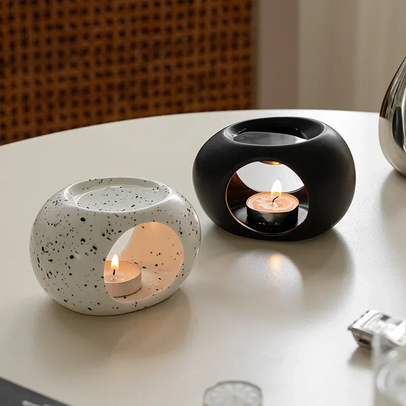Brûleur Huiles Essentielles Céramique | Purifiez l'Air & Créez une Ambiance Zen Chez Vous