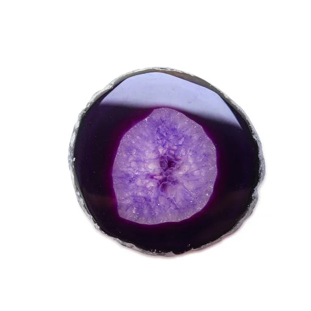 Dessous de Verre Pierre Agate Naturelle | Protégez Votre Table avec une Beauté Unique