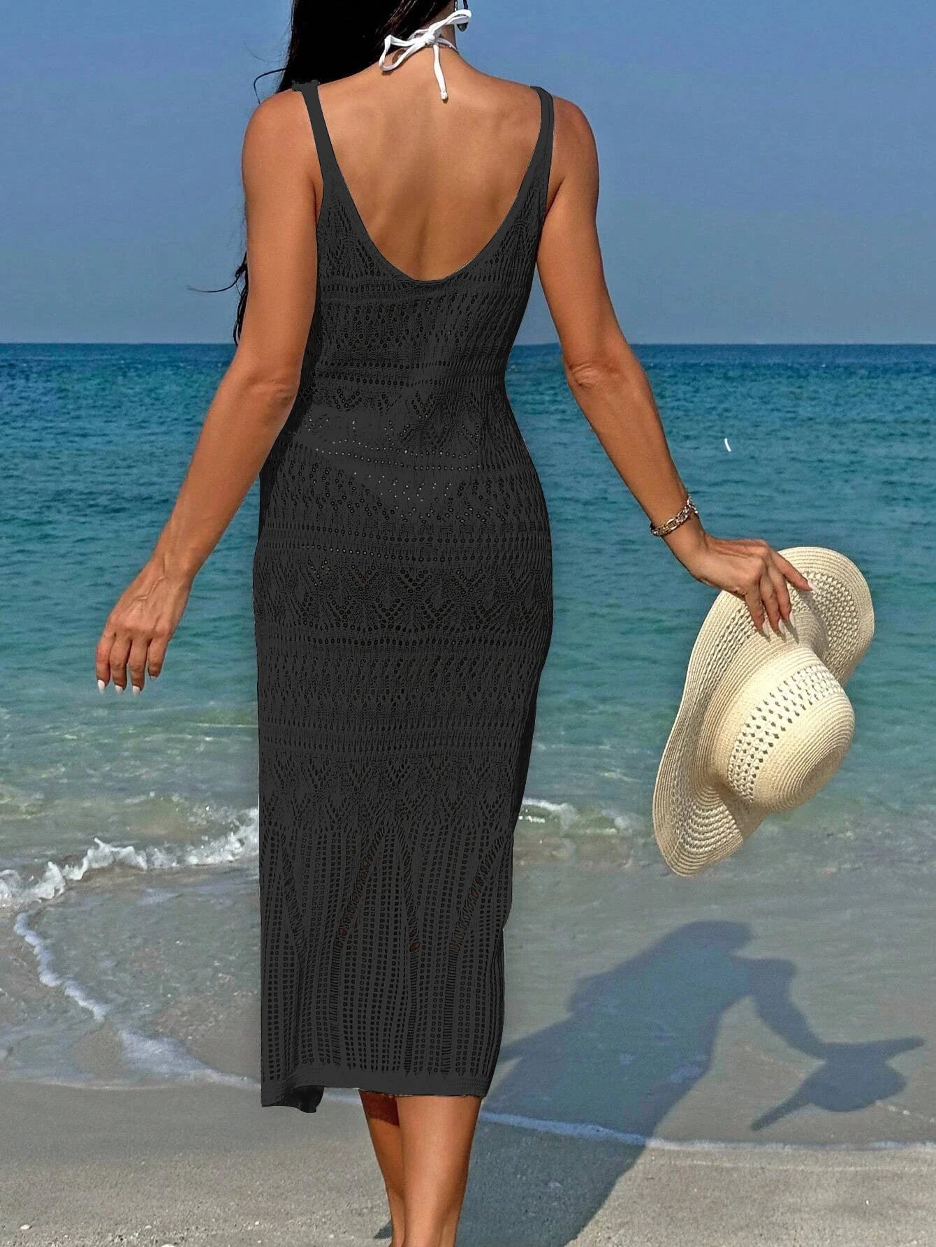 Elegant Hollow Out Maxi Beach Dress | Go From Poolside to Dinner Without Changing