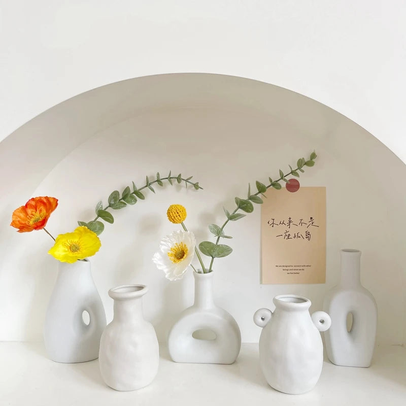 Vase Céramique Blanc Nordique | La Pièce Déco Minimaliste Qui Transforme Tout
