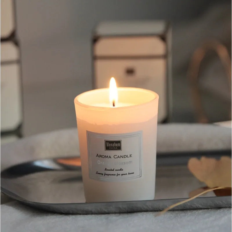 Bougie Cire de Soja 3 Couleurs Sans Fumée | Naturelle, Longue Durée & Belle à Regarder