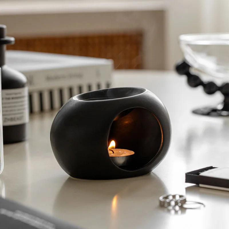 Brûleur Huiles Essentielles Céramique | Purifiez l'Air & Créez une Ambiance Zen Chez Vous