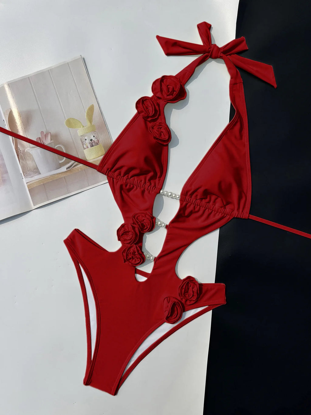 Pearl 3D Flower Hollow Bikini | The Luxury Swimwear Piece Worth Every Penny