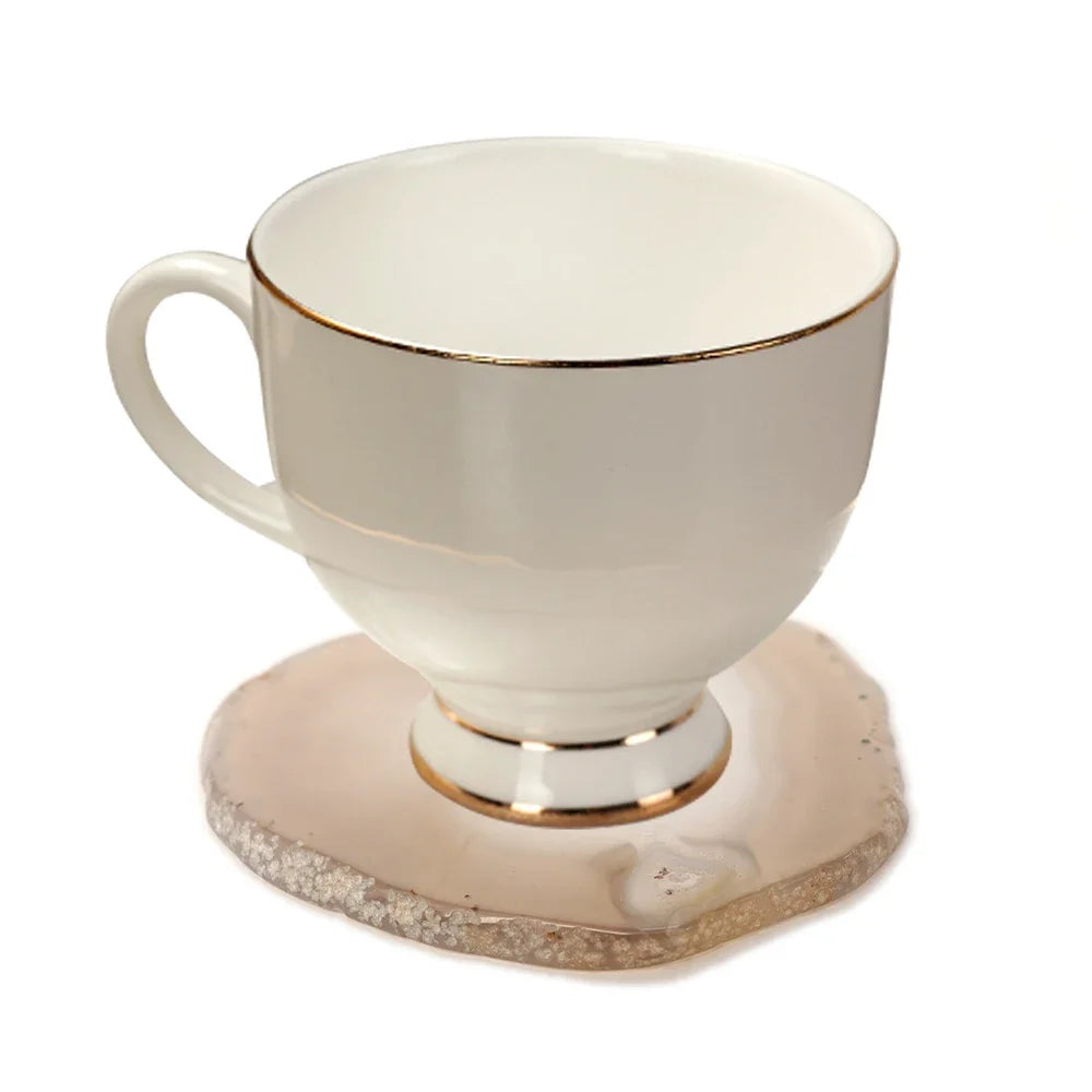 Dessous de Verre Pierre Agate Naturelle | Protégez Votre Table avec une Beauté Unique