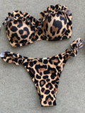 Leopard Ruffle Bandeau Bikini Set | Wild Print, Feminine Ruffle, Unforgettable Look